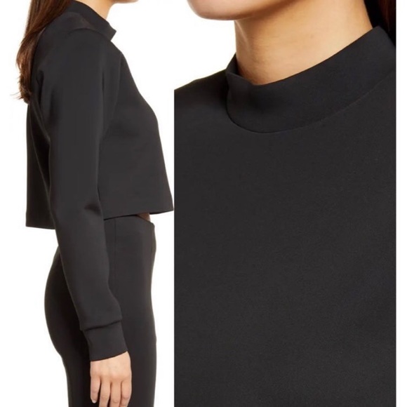 NWT Good American Scuba Crop Mock Meck Long Sleeve PRICE FIRM - Picture 3 of 10